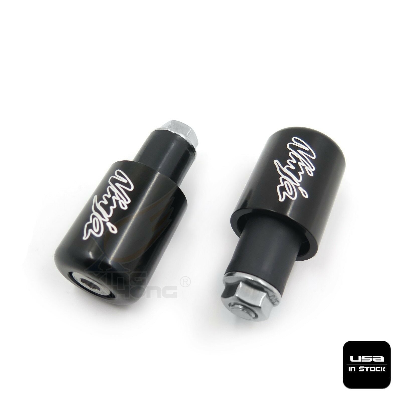 Bar Ends Black Rubber For Kawasaki ZRX1100 99-00 ZRX1200 01-05 ZZR1200 02-03