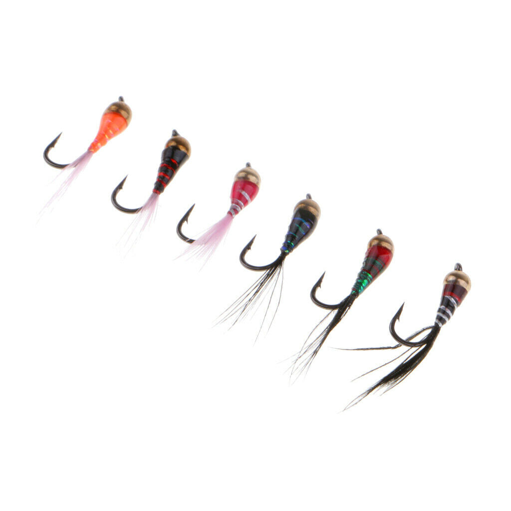 Trout Fly Fishing Flies Kit | Waterproof Fly Fishing Nymphs Flies Streamer, 6