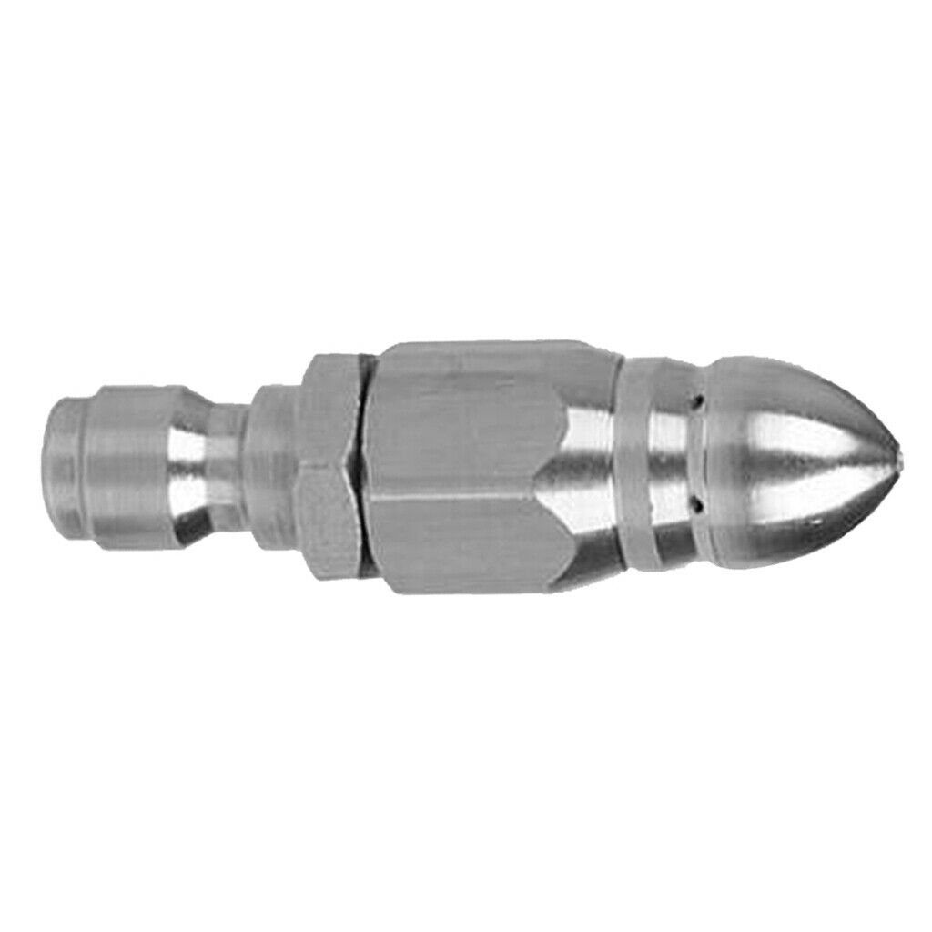 1/4 Inch Quick Plug Steel Pressure Washer Drain Hose Jetter Spray Nozzle
