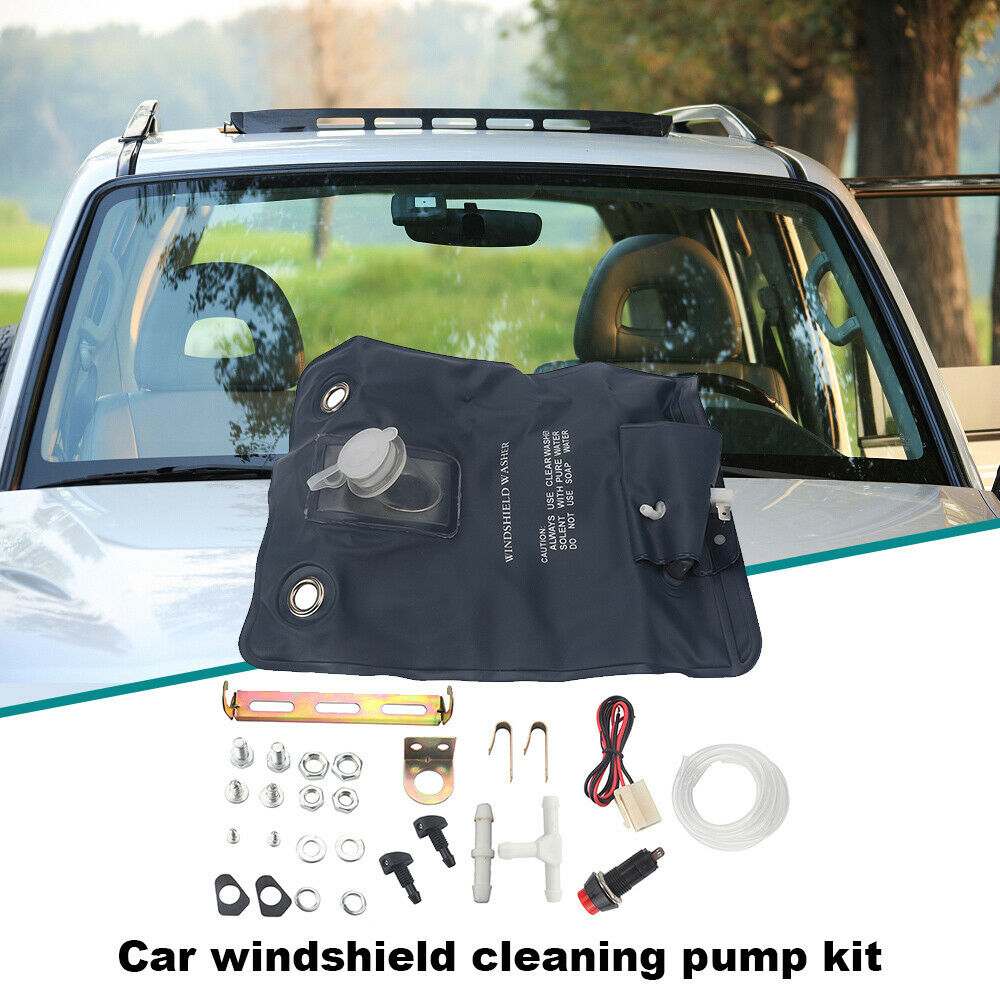 12V Car Window Cleaning Pump Windscreen Windshield Washer Auto Washer Pump Bag