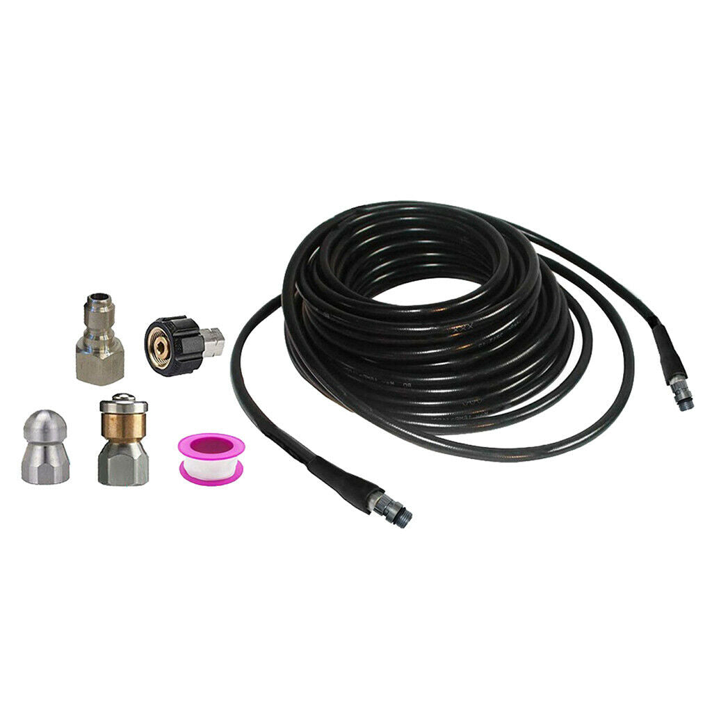 Pressure Washer Sewer Cleaning Jetter Quick Connector Set Anti-Explosion 15m