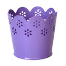 Multi-function Hollow Flower Pencil Holder Metal Desktop Organizer Barrels