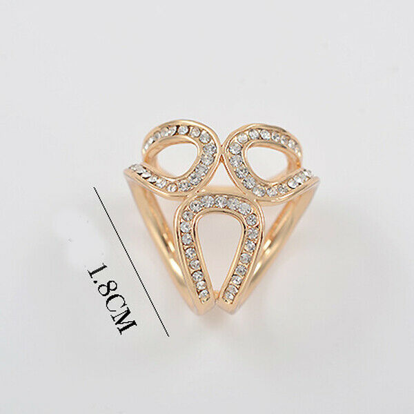 5 Pcs Womens Elegant Hollow 3-Ring Scarf Buckle Brooch Scarf Ring Jewelry