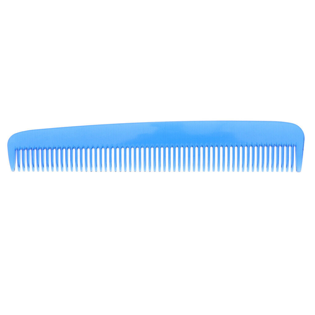 Salon Hair Cutting Styling Fine Tooth Comb Plastic Beard Grooming Comb Blue