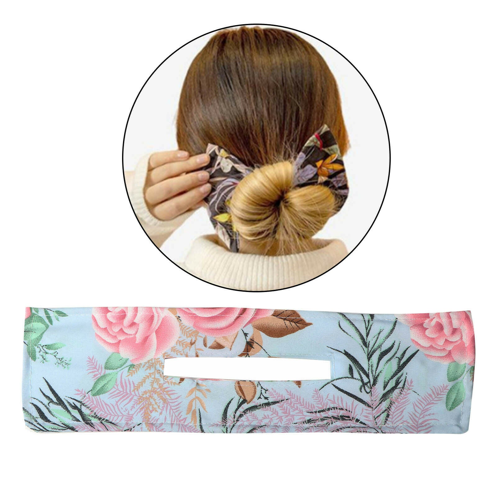 Women Deft Bun Fashion Print Hair Bands Rope Wire Headband Maker DIY G