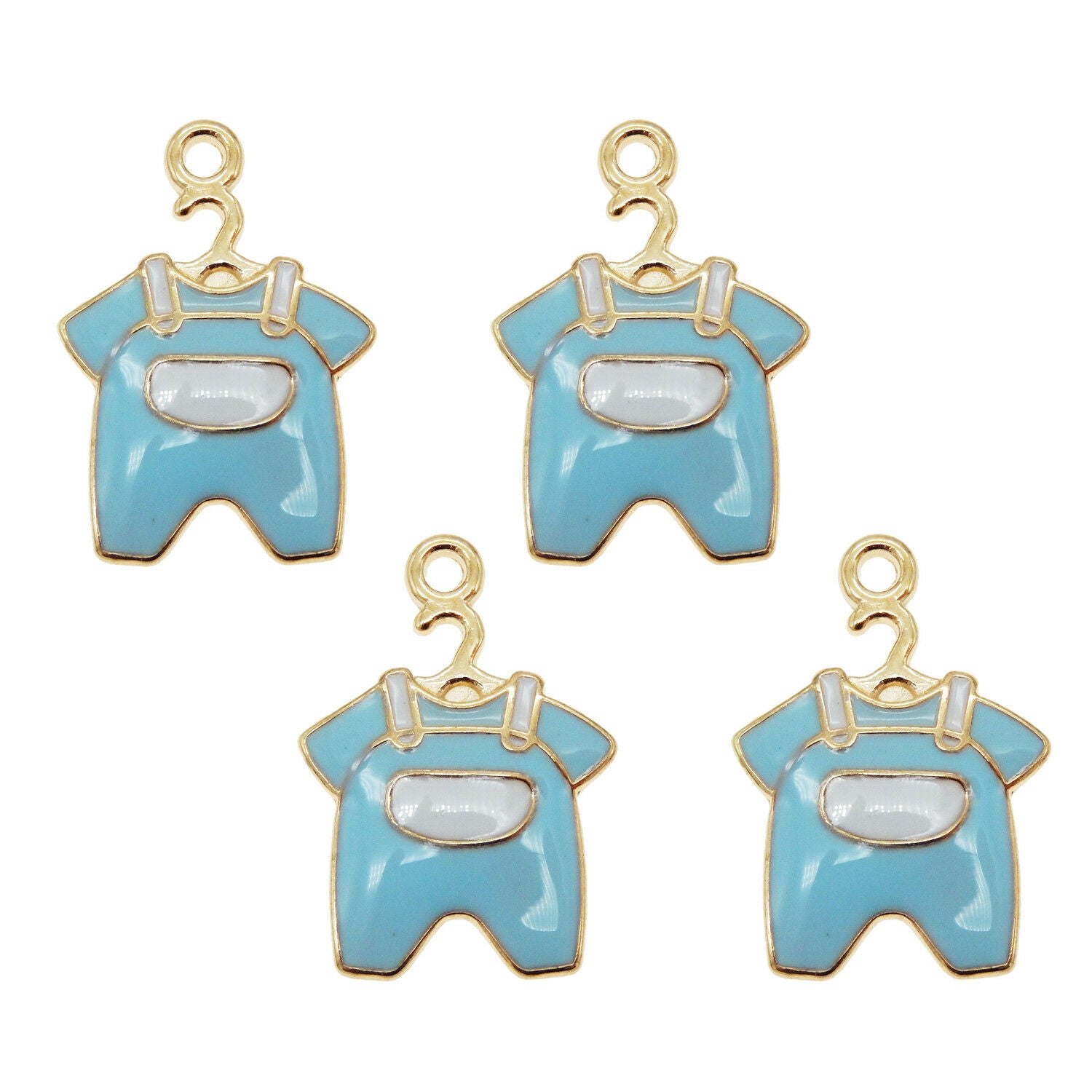 10 pcs Enamel Plated Baby Clothes Charm Pendant Findings 23x16mm #53400
