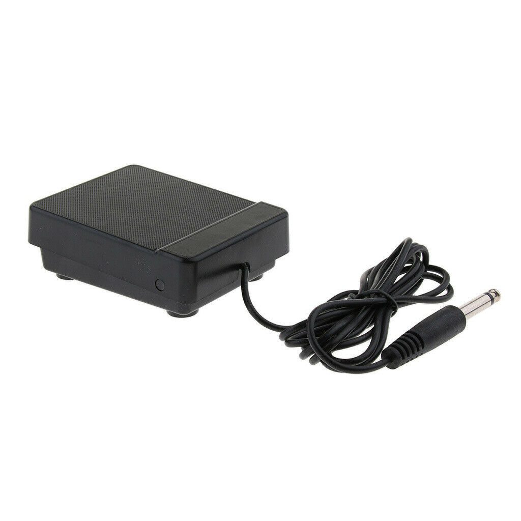1pc Electronic Piano Sustain Pedal Controller Switch DIY w/ 6.3mm Plug Black