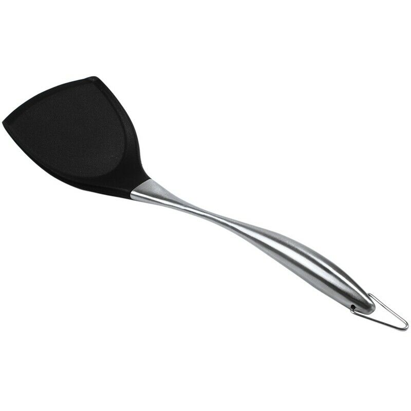 Non-Stick Silicone Cooking Spatula Stainless Steel Handle Wok Shovel Flexible M3