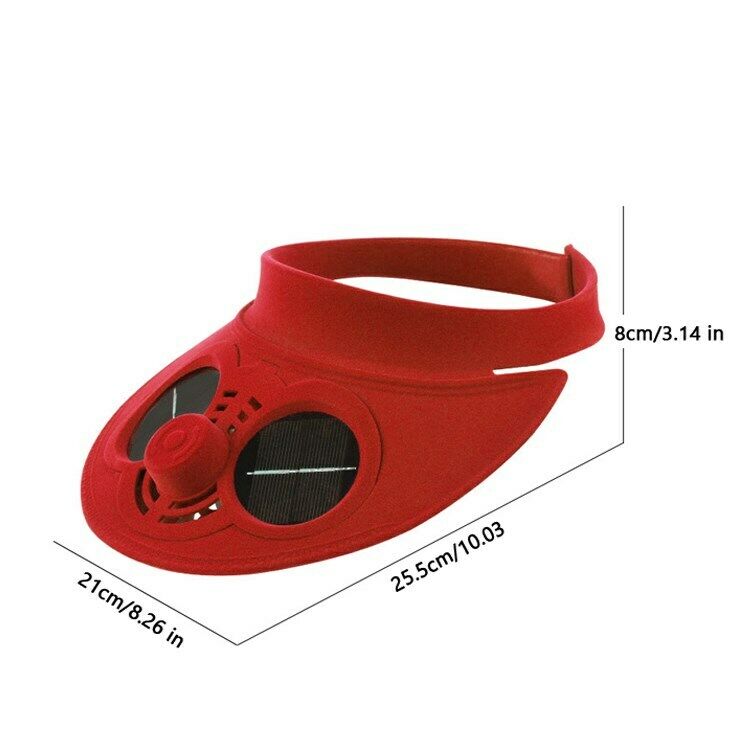 Summer Sun Hat with Solar Power Air Fan Cap Empty Tope Visor Solar Hat RD