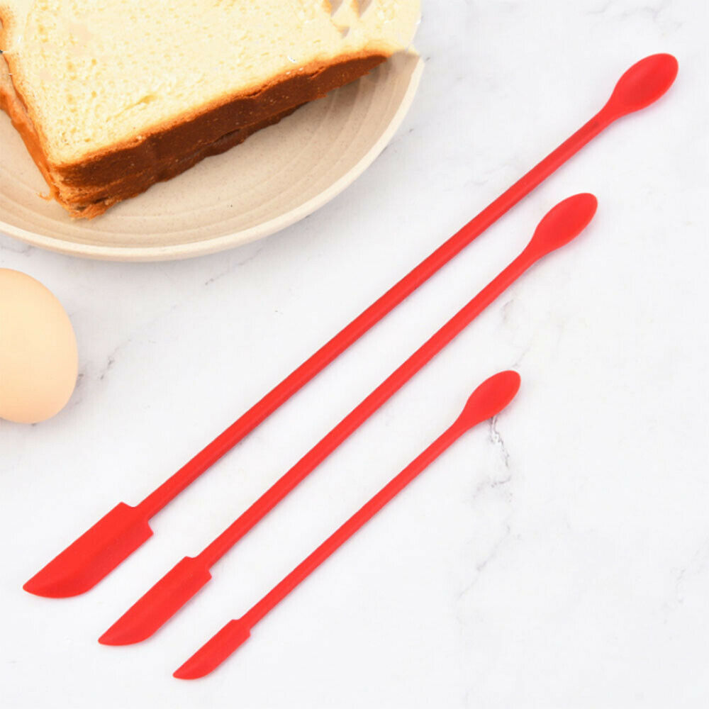 3 pcs of Mini Silicone Spatula Reusable Thin Spatula Set, Suitable for Kitchen