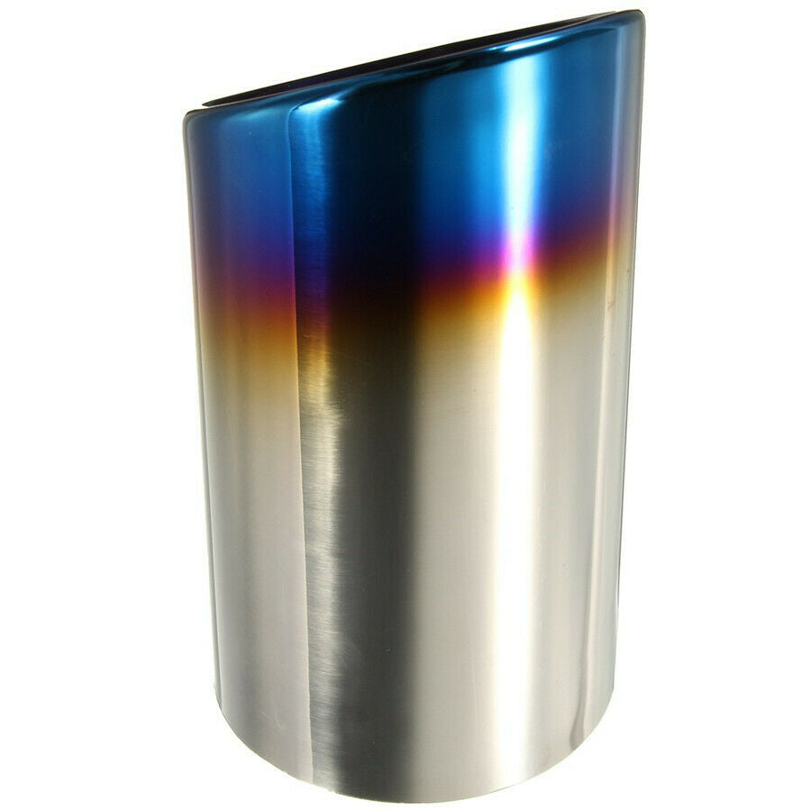 2X Car Tail Exhaust Tip Pipes Grilled Blue For BMW E90 E92 325i 2006-2010 /328i