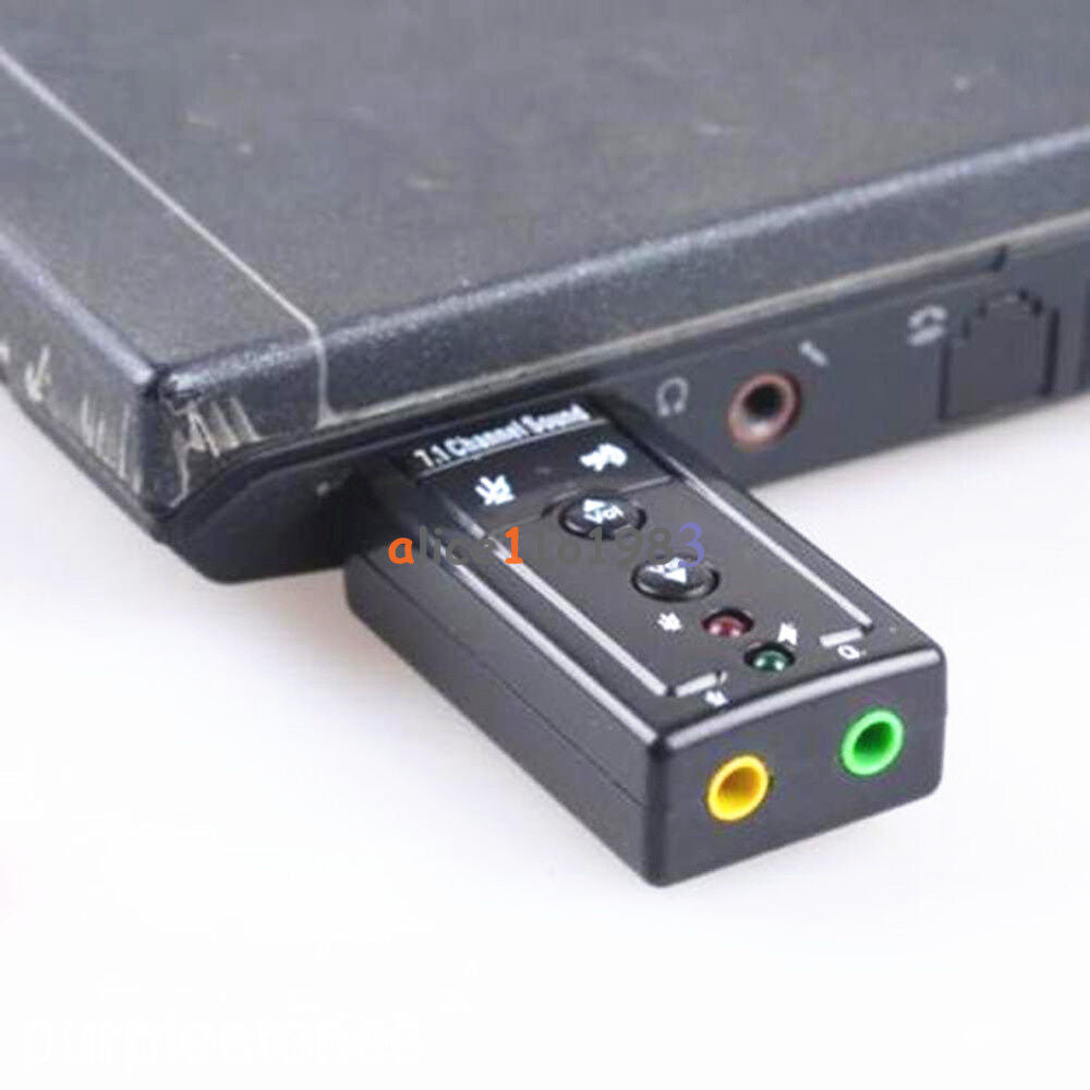 Mini USB 2.0 7.1 Channel Audio Sound Card Sound Adapter For PC Laptop