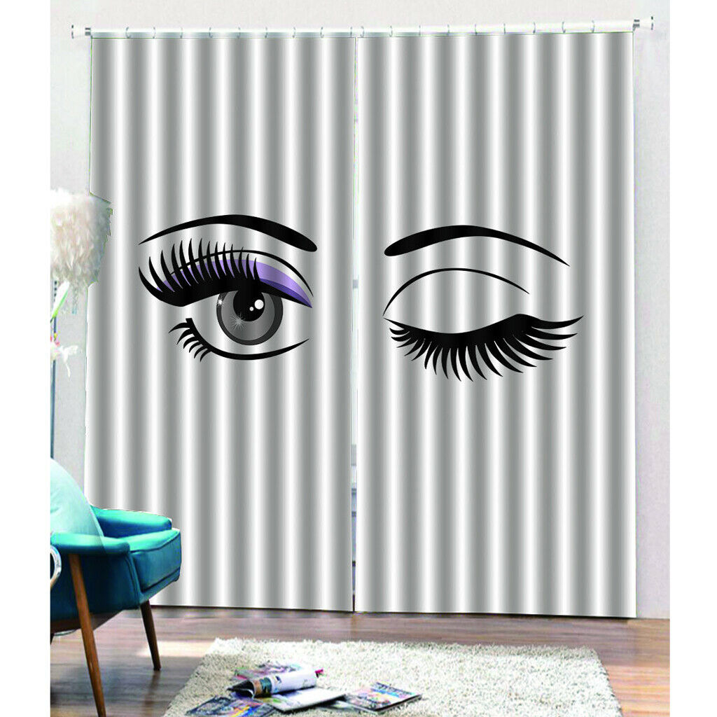 Personality Shade Curtains with Printing Eye Pattern for Kids room 170x200cm