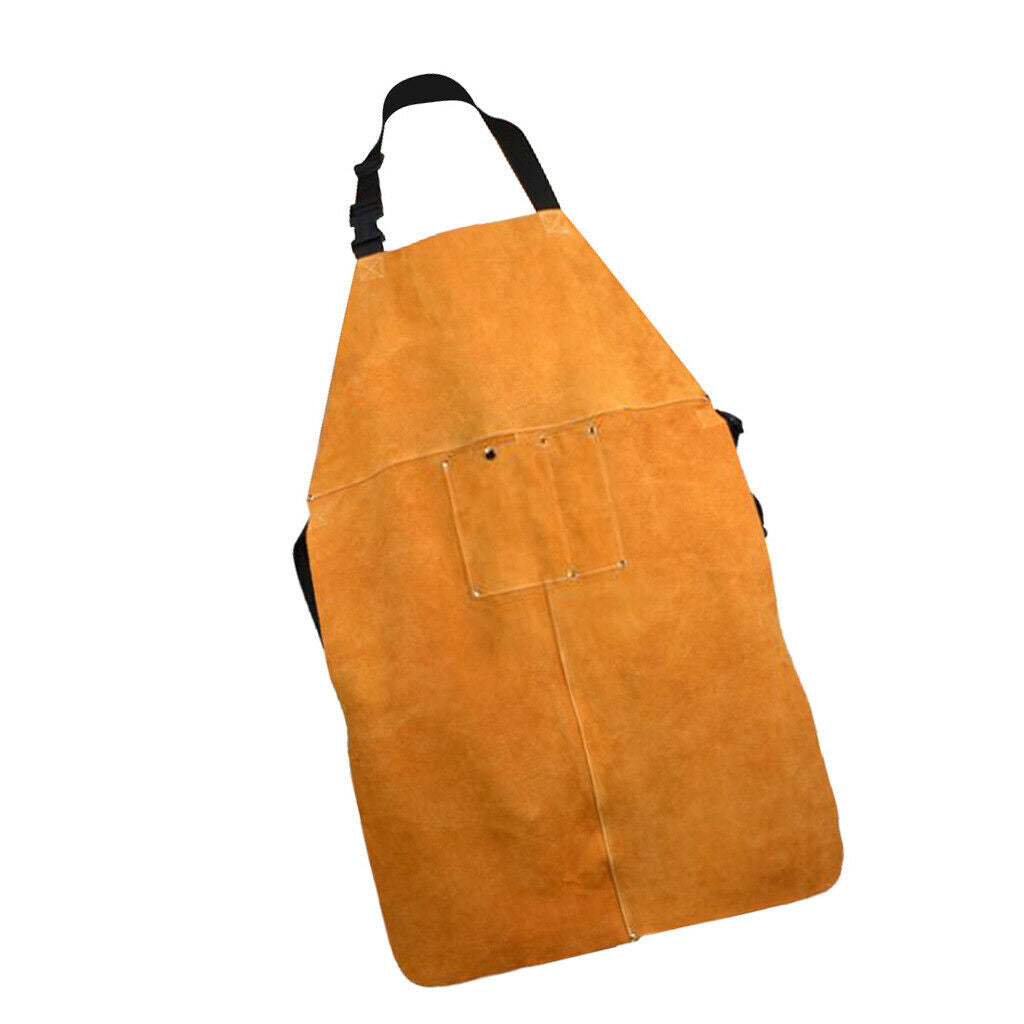 Welding Apron Soldering Protective Clothing Thick Welding Bib with Pocket