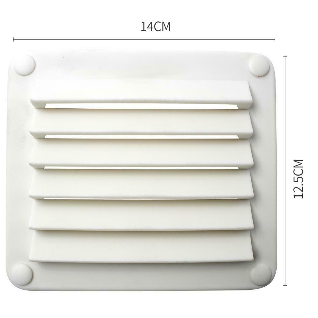 2x White ABS Louvered Plastic Vent 5-1/2inch x 4-7/8inch for Boat