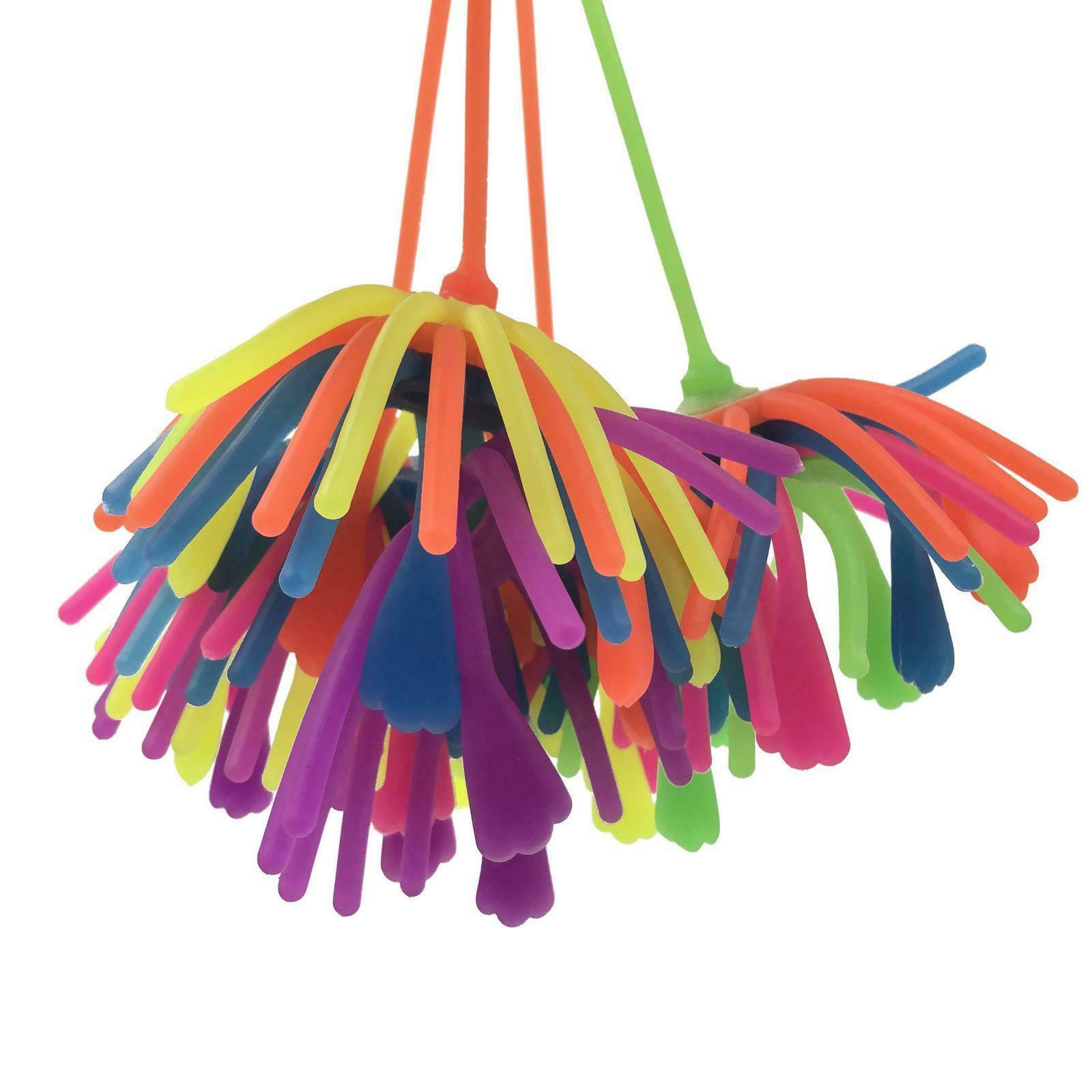 Stretchy String Noodles Ball Fidget Neon Kids Anti Stress Bouncy Ball Toys
