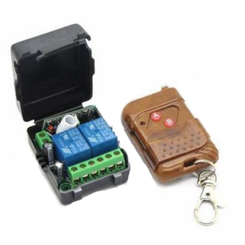DC 12V 2CH Channel Wireless RF Remote Control Switch Transmitter+ Receiver Relay