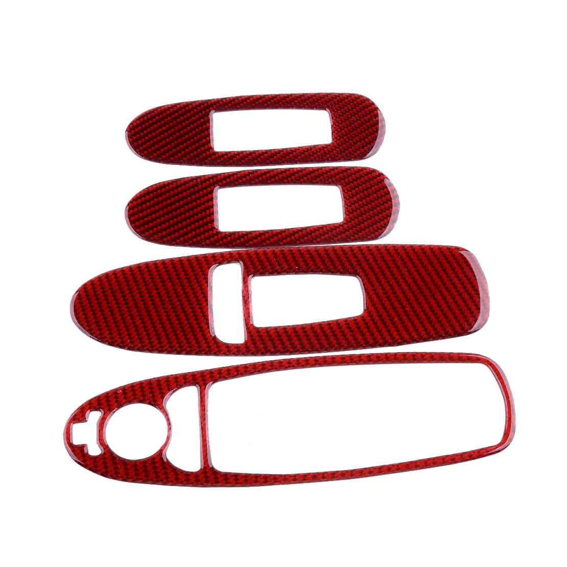Carbon Fiber Window Lift Panel Switch Trims Cover Fit For Infiniti Q50 2014-2019