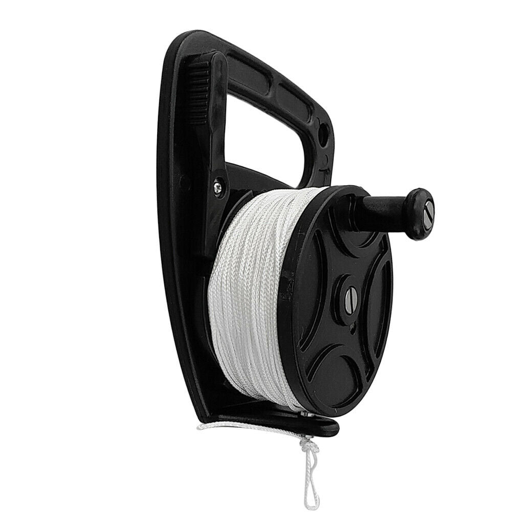 Diving SMB Dive Reel Kayak Anchor & Handle Assy, 150ft White Line, Thumb Stopper