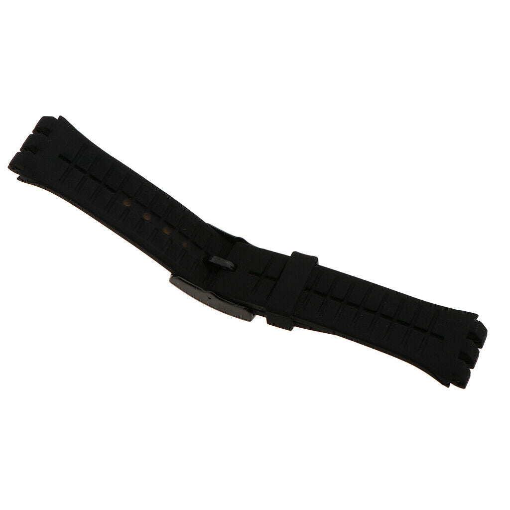 Silicone Watch Bands Watch Straps Replacement Rubber Wrist Band Black