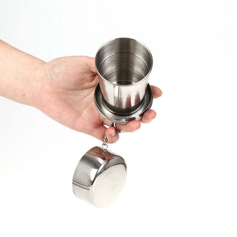240ml stainless steel portable outdoor travel folding collapsible cup telescBDA