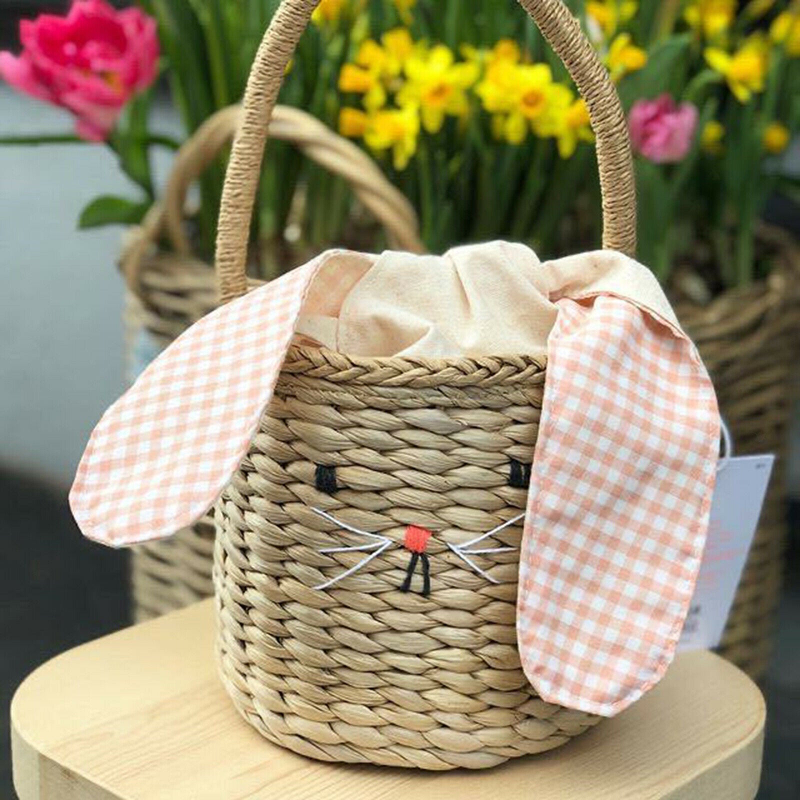 Straw Basket Children Beach Cute Rattan Bag Purse Handbag Photo Props Home