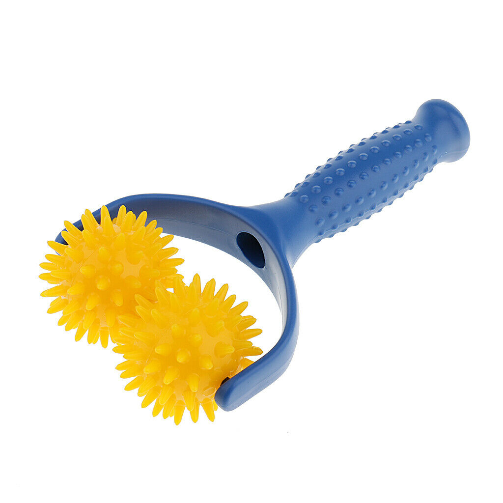 Acupuncture Shoulder Muscle Massager Roll Massage Ball  Blue + Yellow