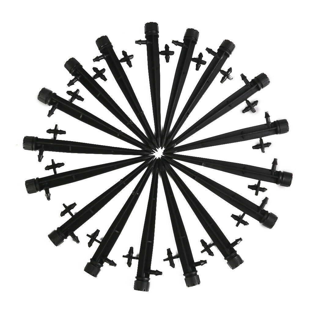 50Pcs Black Irrigation Drippers Micro Water Drip Emitters for Flower Beds
