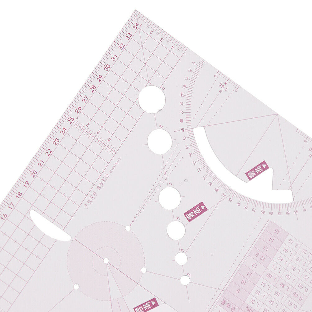 1:3 Transparent Women Design Template RulerClothing Drafting Prototype Tool DIY