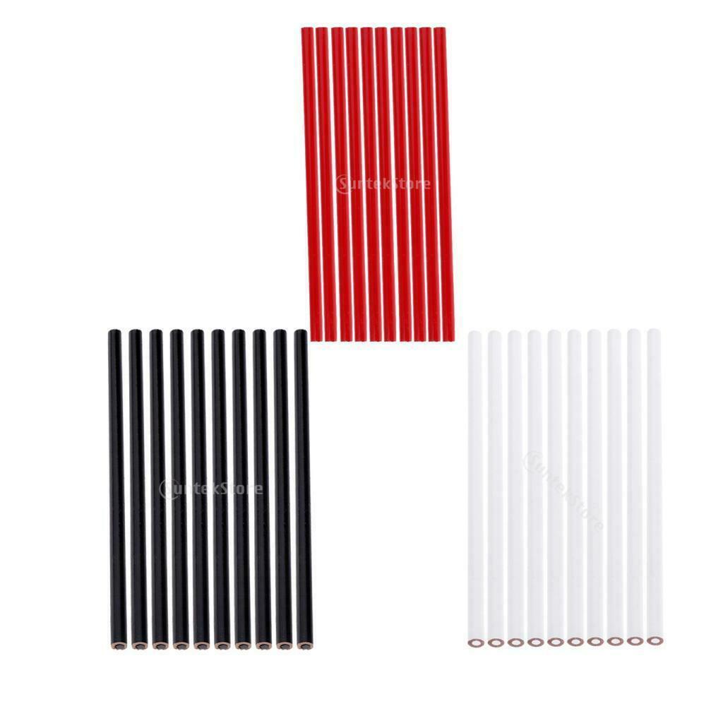 10 pcs China Marker Wax Pencil Non Toxic Glass Metal Wood Fabric Black