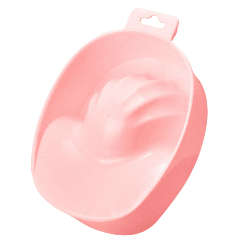 5 Pieces Nail Art Manicure Care Soak Bowl Polish Remover Soak Tray Pink