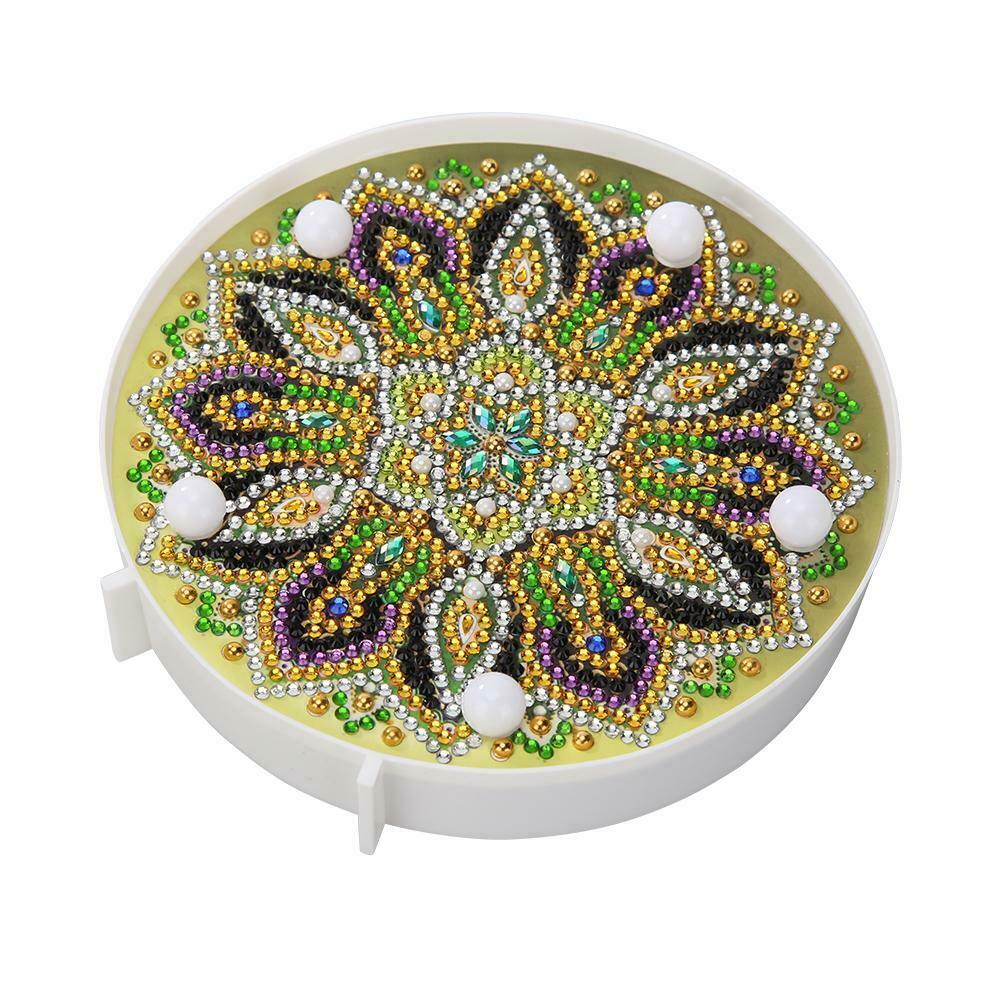 DIY Special Full Drill LED Diamond Painting Light Mandala Cross Stitch Lamp @