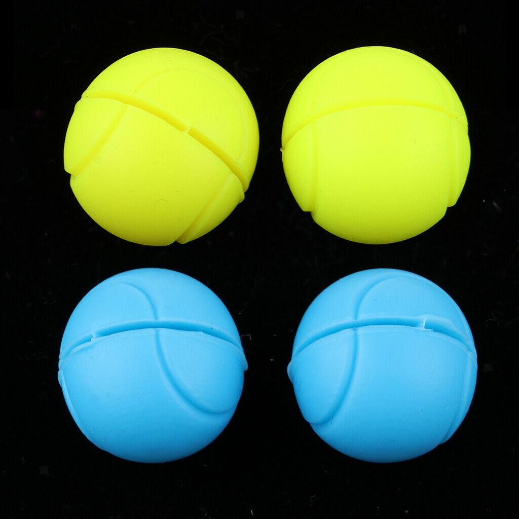 Ball Shape Tennis Racquets String Dampeners Shock Absorbing Balls Pack 4