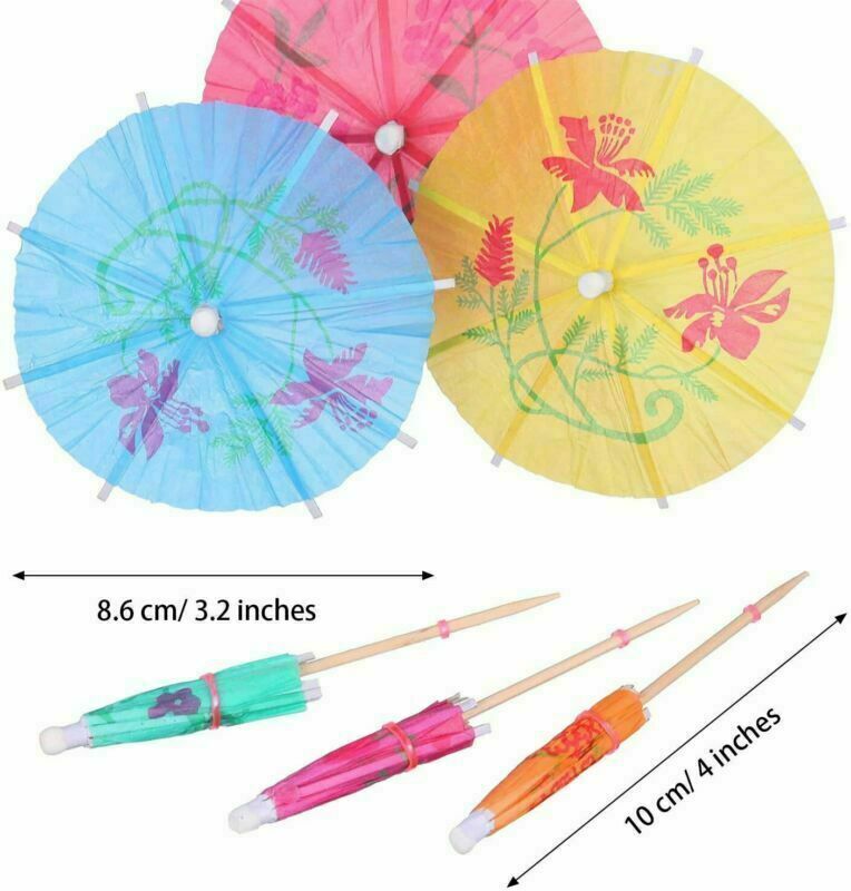 50x Cocktail Umbrella Party Drinks Decorations Umbrella Birthday Wedding Novelty