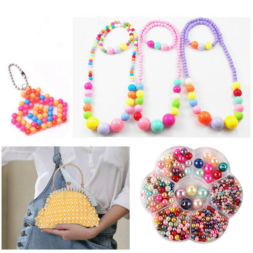 3-12mm Simulated Loose Beads DIY Necklace Bracelet Bracelet Earrings Color