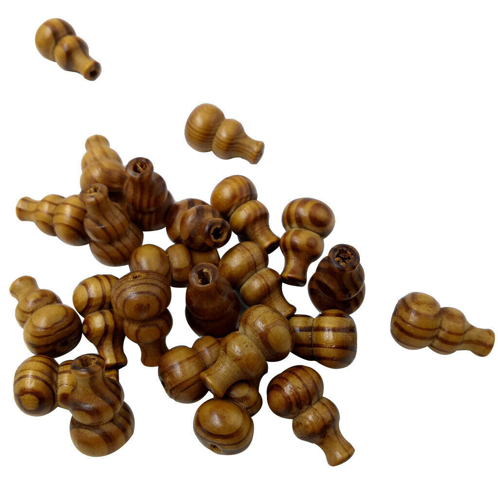 25pcs Calabash Gourd Natural WOODEN BEADS Spacer Fashion Jewelry Making 27mm