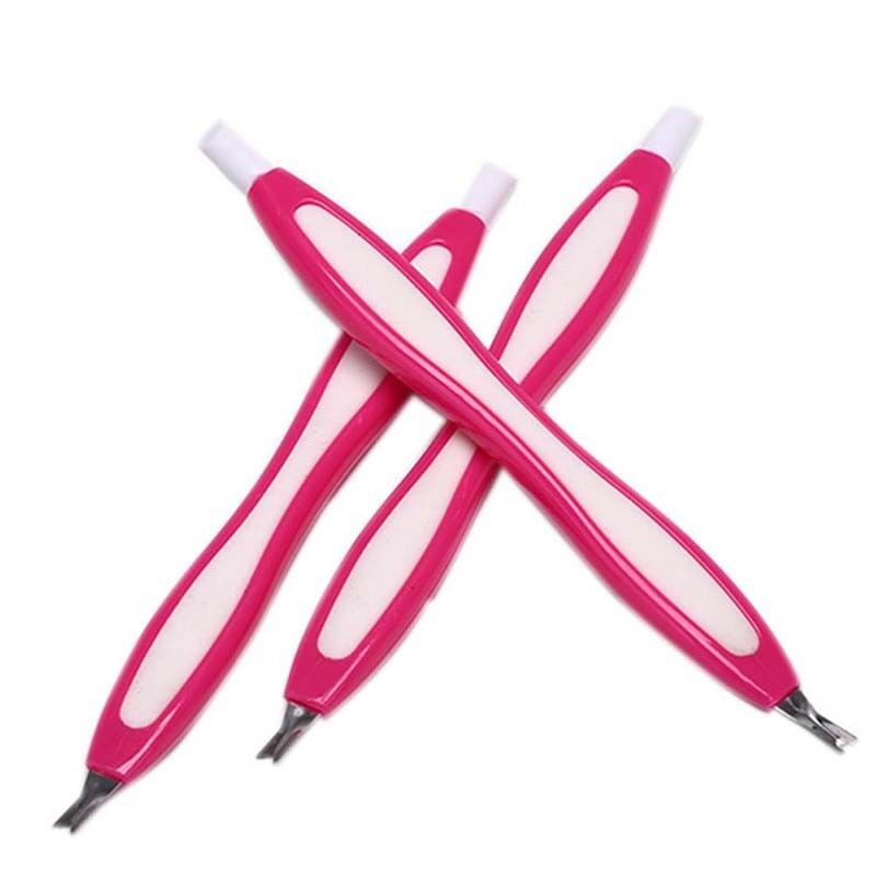 2in1 Nail Tips Buffer File Cuticle Trimmer Cuticle Pusher Remover Nail Tool-Y1