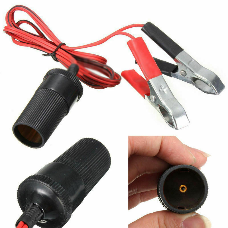 12Volt Car Battery Terminal Clamp Clip-on Cigarette Lighter Socket Power Adapter