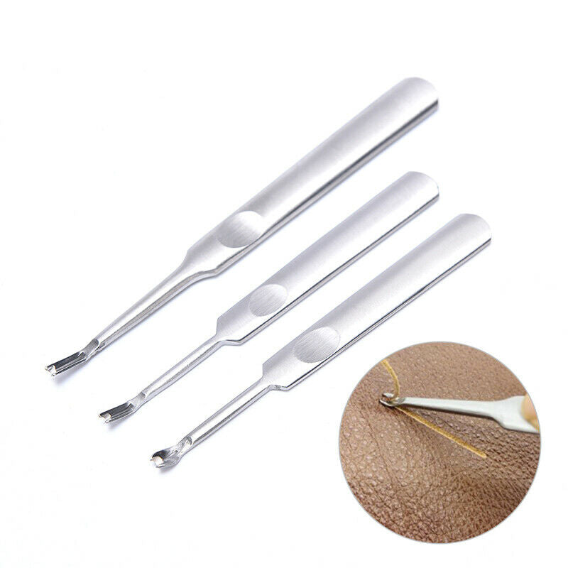 3pcs DIY Hand Stitching U+V Shaped Groover Skiving Edge Beveler To.l8