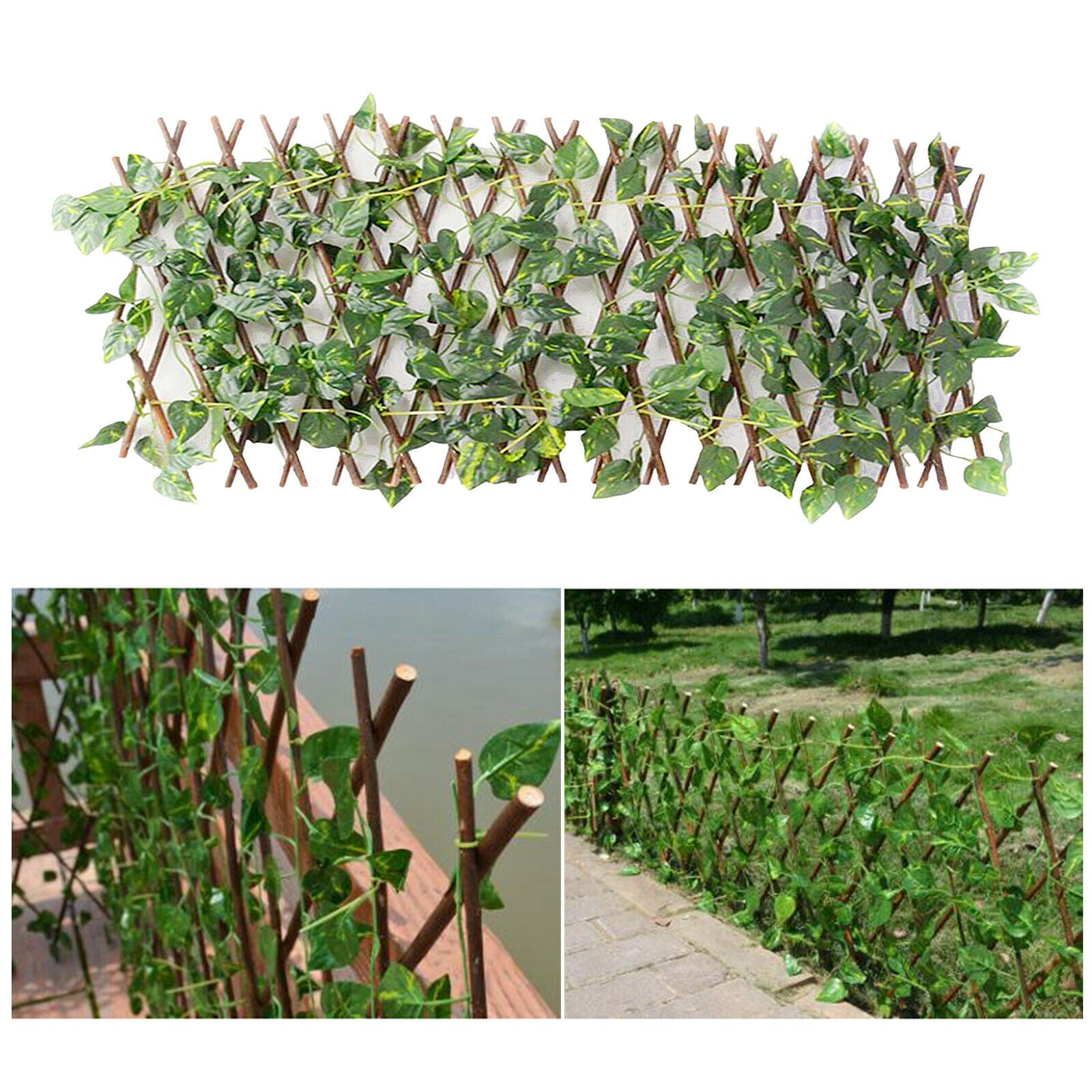 Garden Fence Walls Screen Ivy Vines for Home Garden Backyard Outdoor Decor