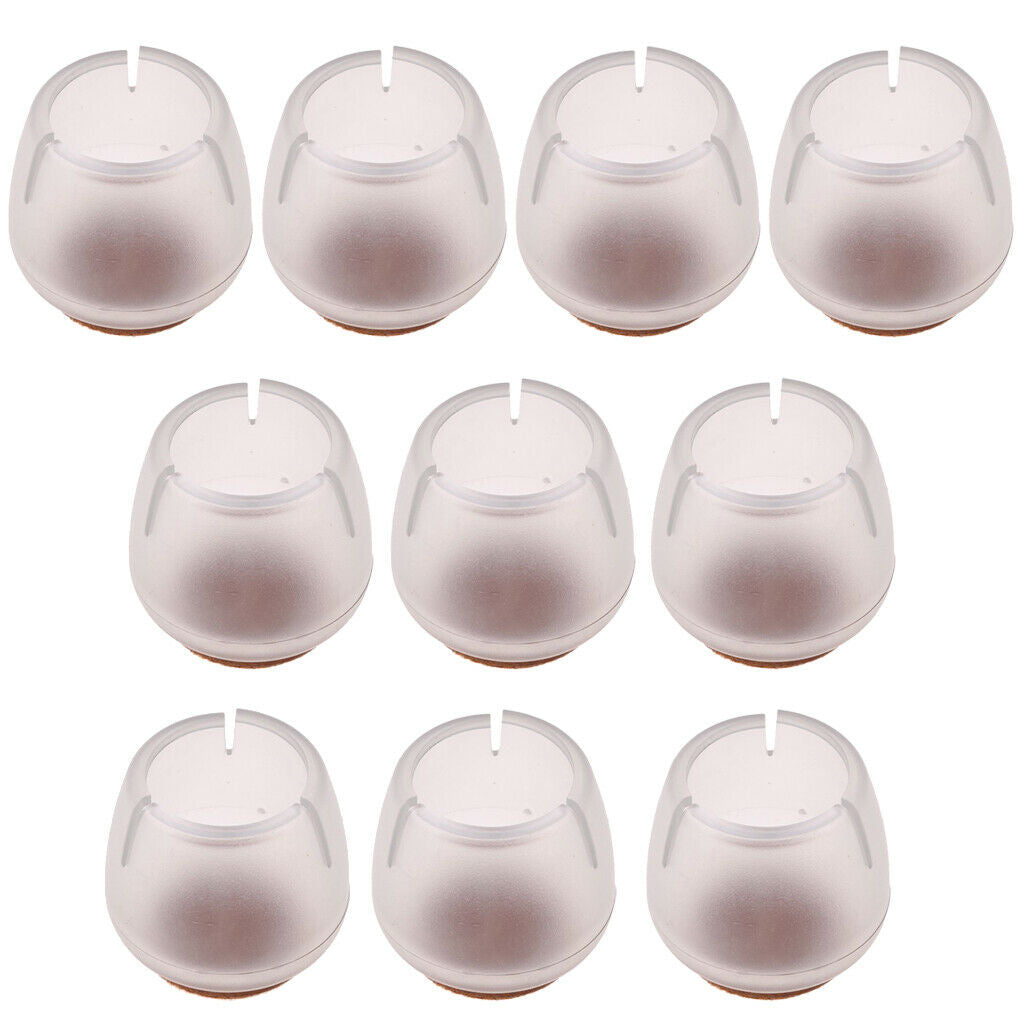 20 Pieces For Round 17-21mm Chair Leg Caps  Protectors Clear