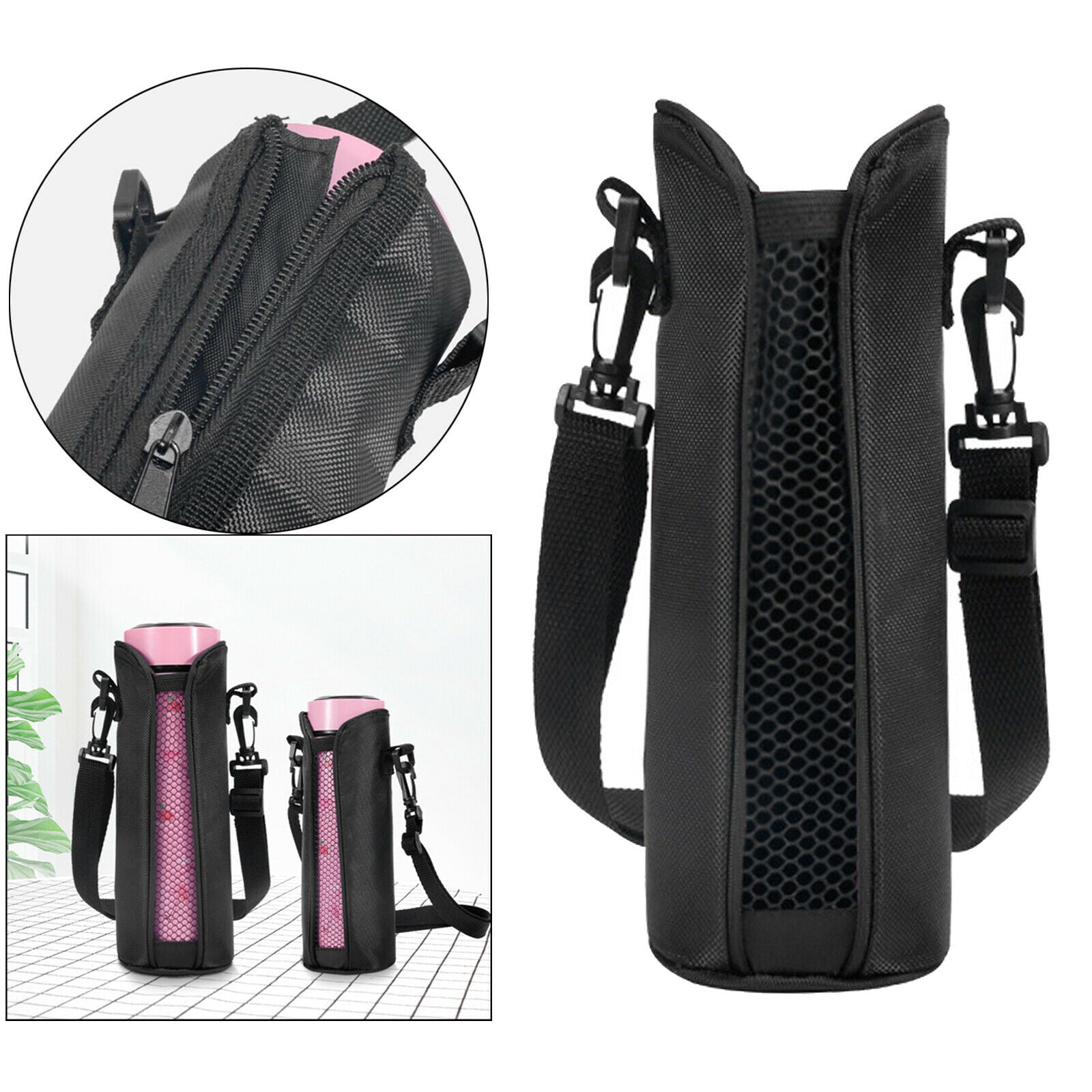 Water Bottle Carrier Pouch Sleeve Adjustable Molle Cup Bag Holder Camping