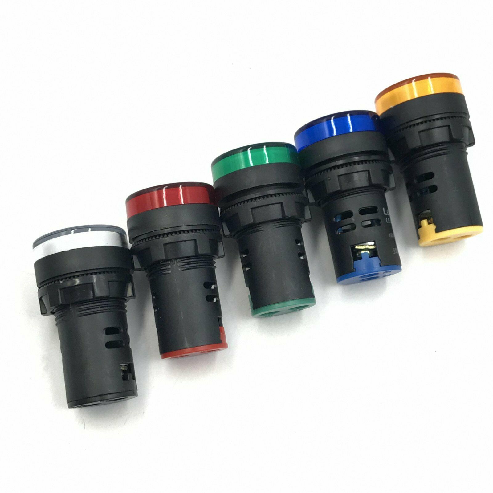 5pcs 24V LED Indicator Pilot Signal Light Lamp Red Green Blue Yellow White 22mm
