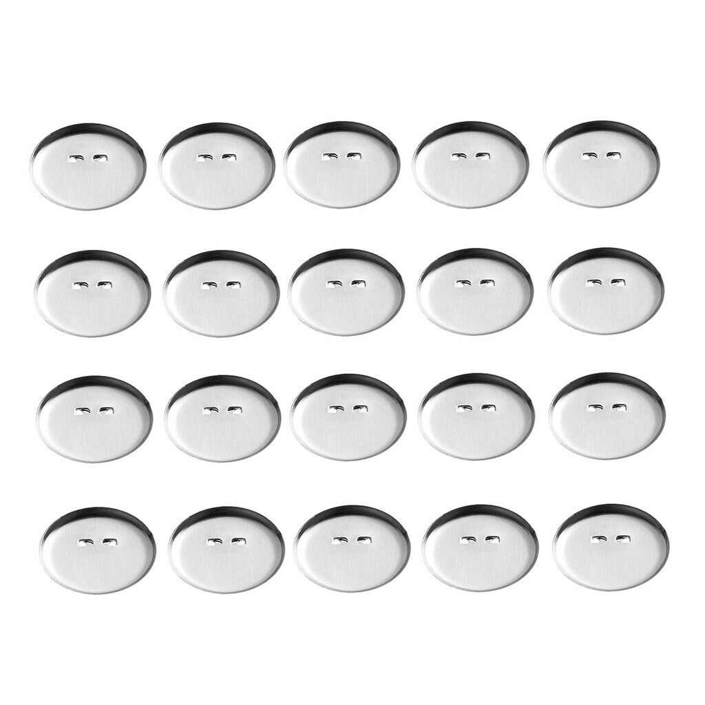 50x Metal Round Blank Tray Brooch Pins Back Cabochon Settings Findings 13mm