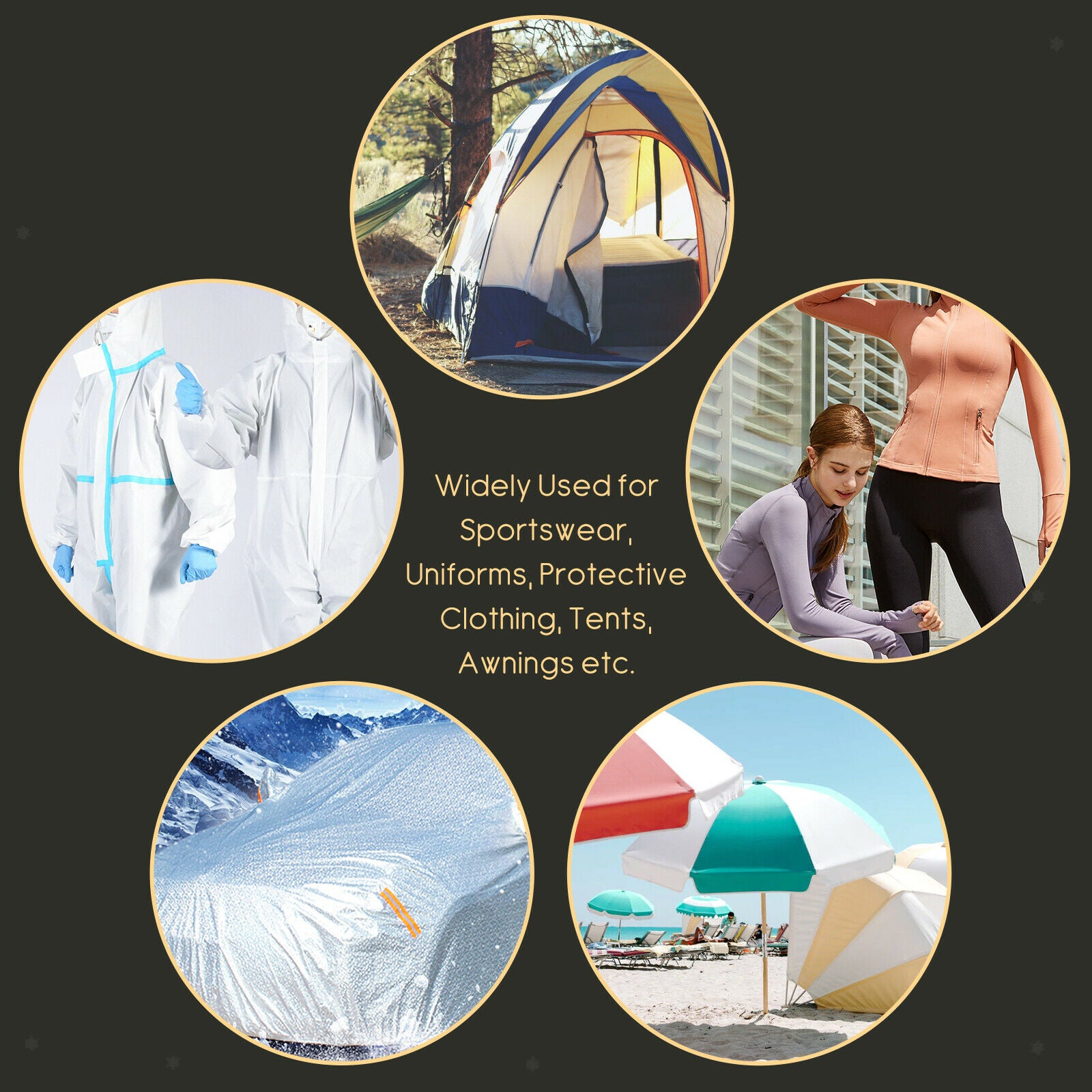 4 Rolls of Adhesive Tape for Repairing Tents