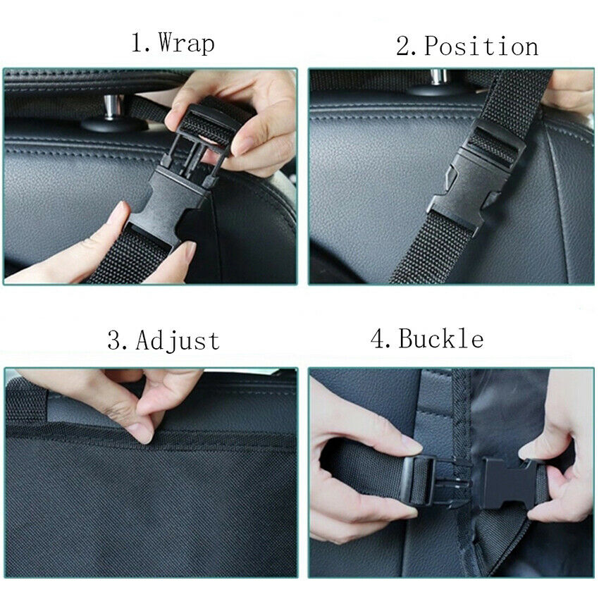 Car Back Seat Organizer With Phone Tablet Holder Touch Screen Pocket Storage