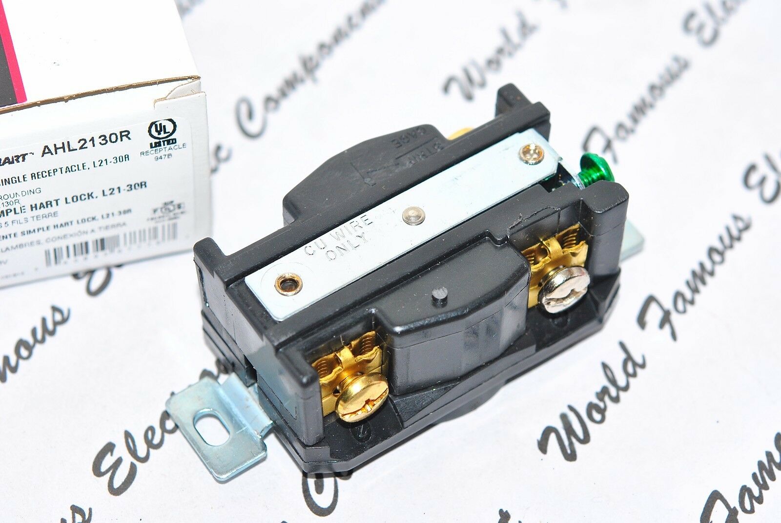 1PCS - COOPER AHL2130R NEMA L21-30R 30A 120/208V Hart-Lock Locking Receptacle