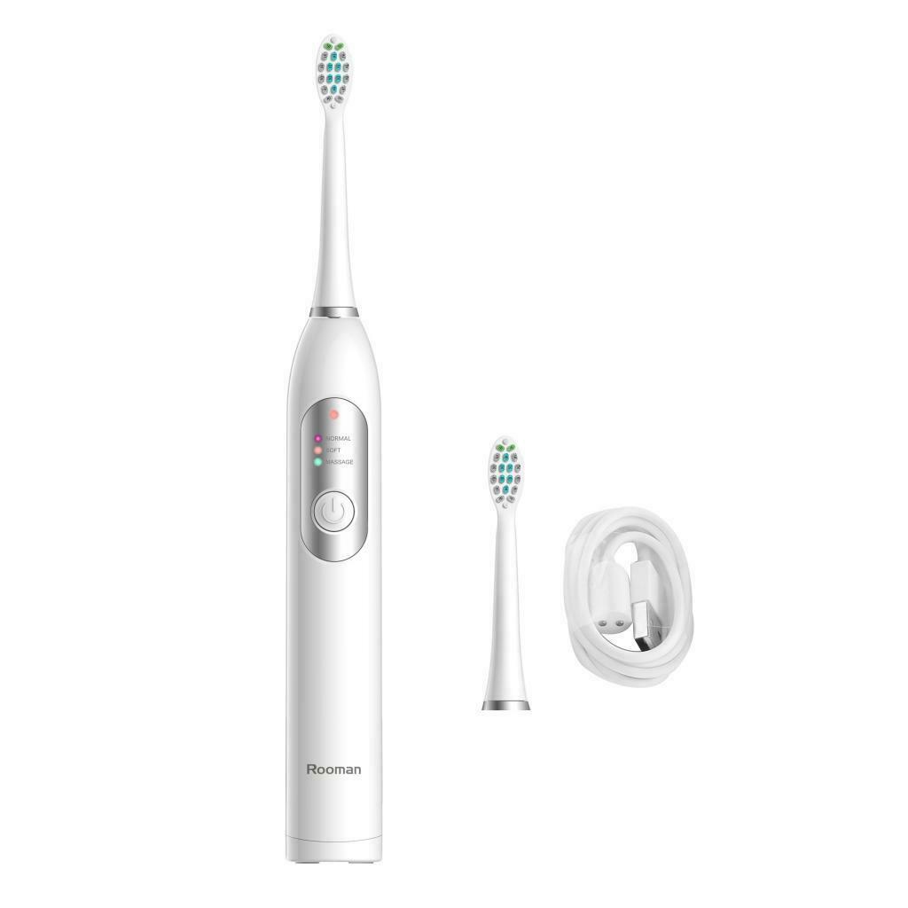 H2 Sonic Whitening Electric Cleaning Toothbrush 2 Dupont Heads Waterproof