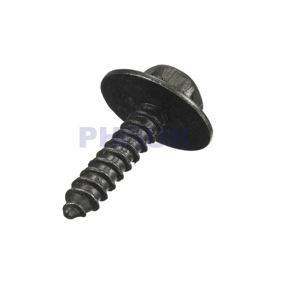 100Pcs Metal Car Screw Body Fender Bumper Retainer Clips 6.8mm Hex Black