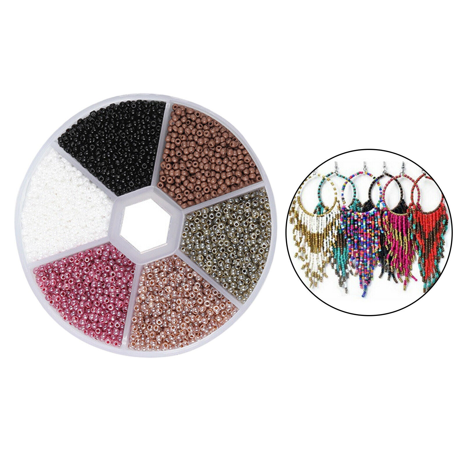 5700Pcs Loose Beads Spacer Beads DIY Jewelry Findings Bracelet Grey Series